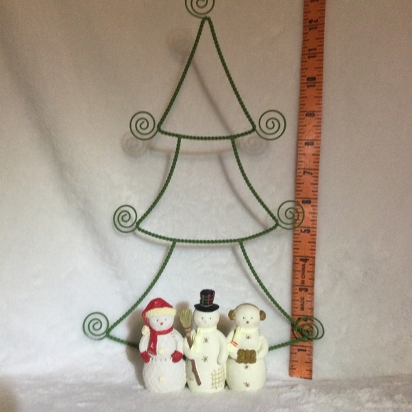 ⭐️ Hallmark 3 snowman/Christmas Tree Candle Holder/holiday Christmas Decoration - Picture 2 of 5